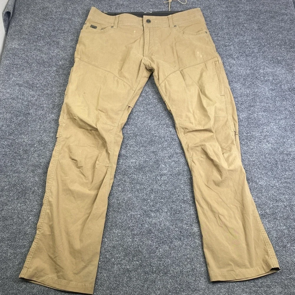 Kuhl Pants Mens 38x32 Brown Outdoor Hiking Work Cargo Articulated Vented 5098